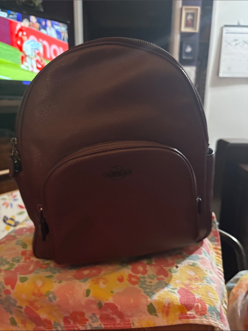 Coach Purple medium backpack purse